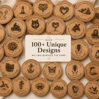 Time 2 Rise Circle Coasters - Motivational Wood Coasters (Set of 5) – Image 4