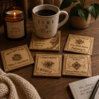 Emotional Square Wood Coasters - Time 2 Rise Chaos Collection (Set of 5)5 – Image 4