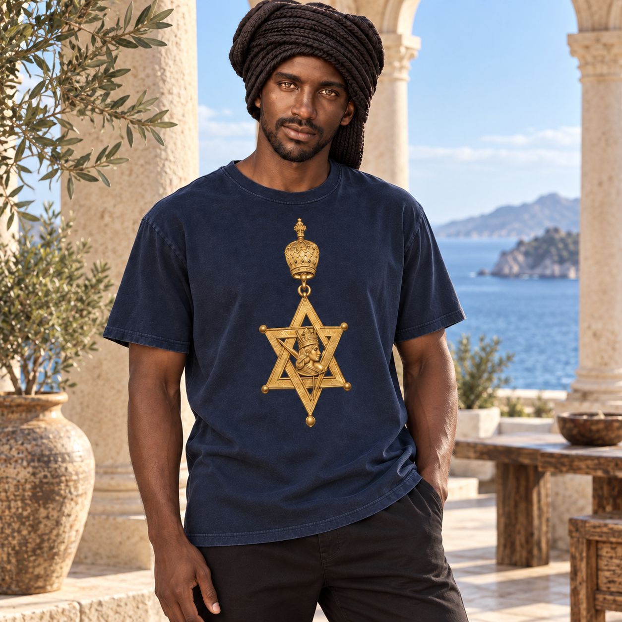 Unisex Order of the Queen of Sheba garment-dyed heavyweight t-shirt – Image 5
