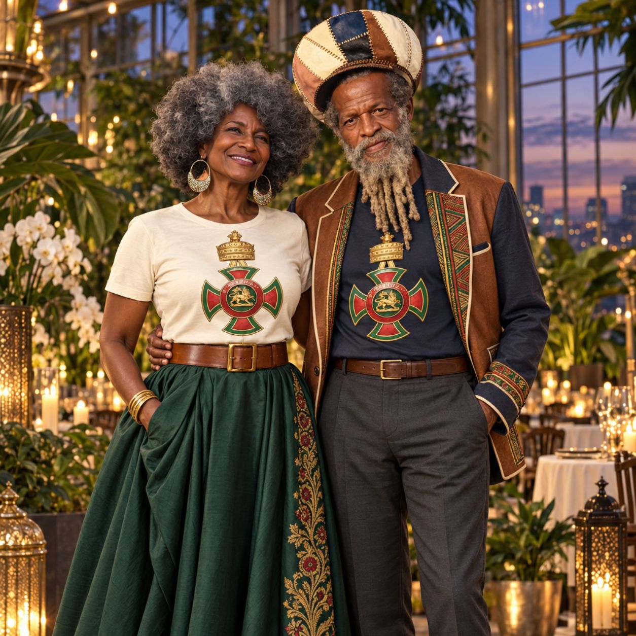 Unisex Imperial Order of the Star of Ethiopia garment-dyed heavyweight t-shirt – Image 1