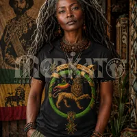 Unisex RTV-HC-0010 Lion of Judah, Imperial Banner and Collar of the Order of the Holy Trinity garment-dyed heavyweight t-shirt – Image 4