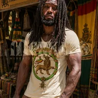 Unisex RTV-HC-0010 Lion of Judah, Imperial Banner and Collar of the Order of the Holy Trinity garment-dyed heavyweight t-shirt – Image 5