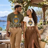Unisex RTV-HC-0002 - Crowned Ethiopian Imperial Heraldic Emblem garment-dyed heavyweight t-shirt – Image 2