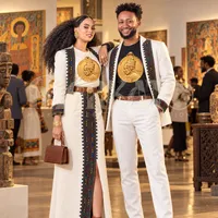 Unisex RTV-HC-0003 - Emperor Haile Selassie I & Empress Menen Commemorative Medal garment-dyed heavyweight t-shirt – Image 2