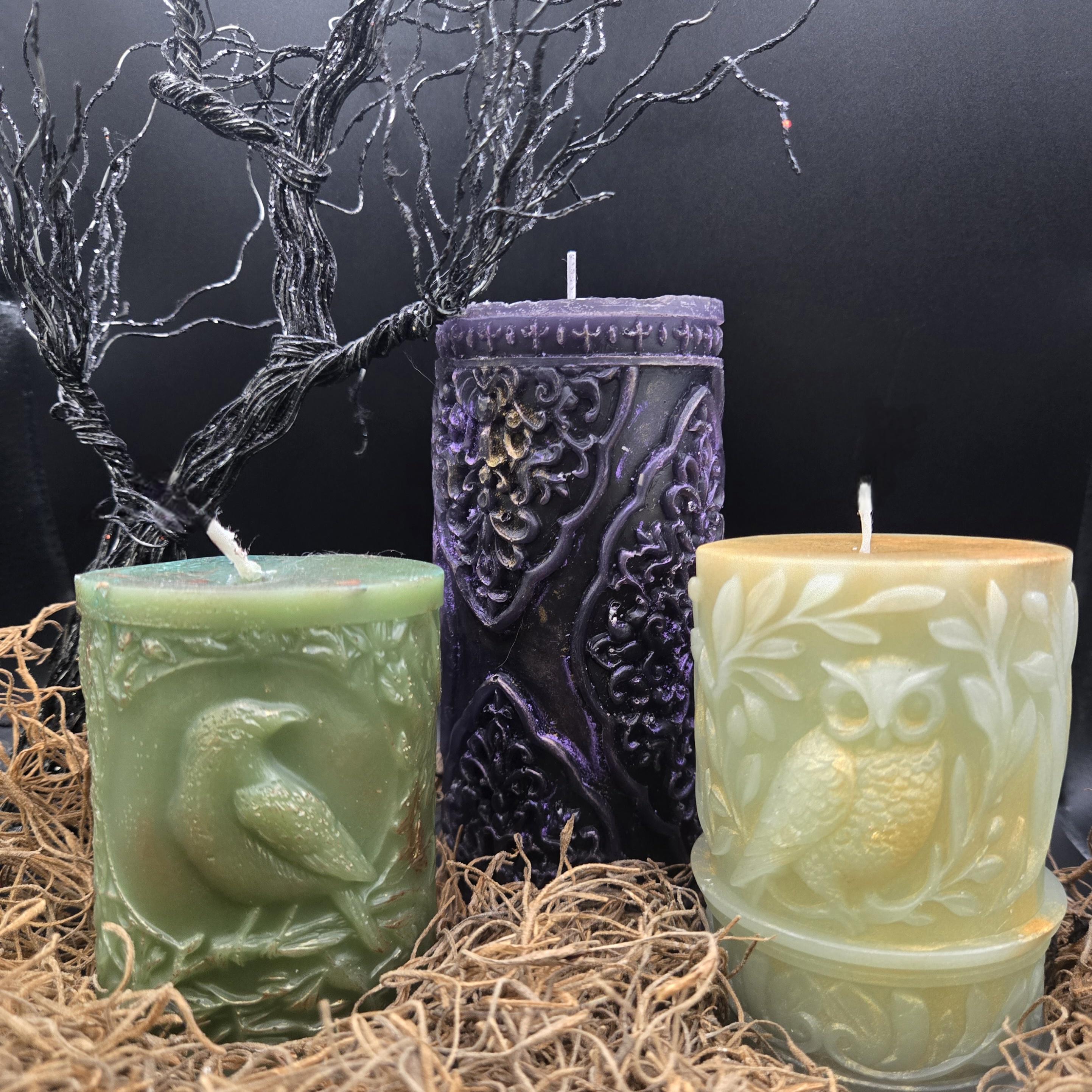 Handmade Owl Candle – Wisdom, Goddess Energy, Spirit Guide Connection, Athena, Hecate (Bonus Gift) – Image 1