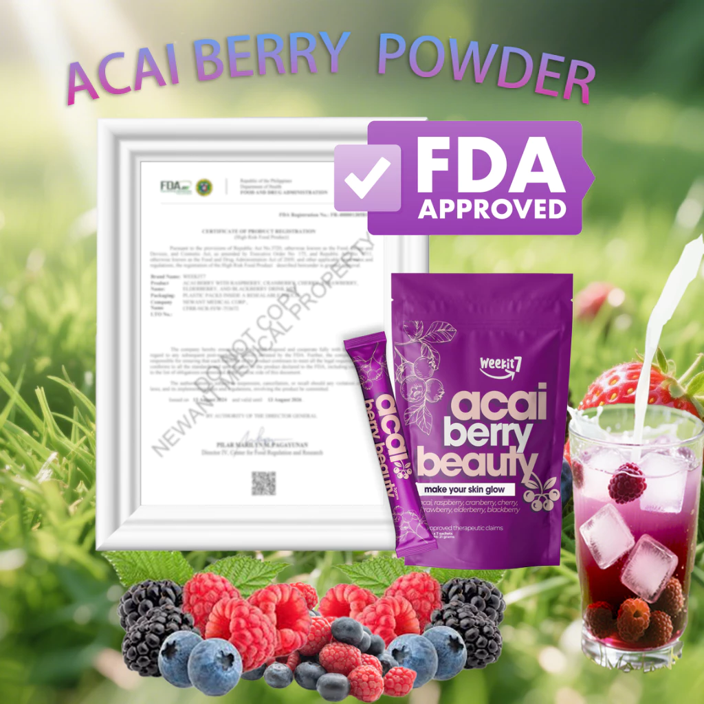 【FDA Approved】Weekit7 Buy 3 Get 1 Organic Mixed Acai Berry Powder Beauty Drink for Glowming Juice – Image 2