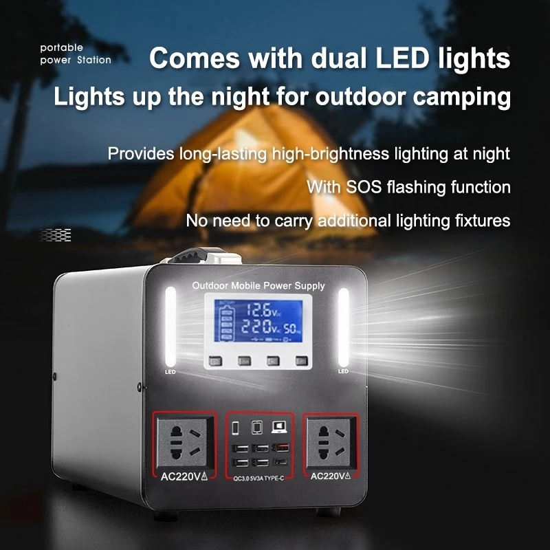 EXPOSE 1000W 988000mAh Solar Power Station 1000W 650W 300W Portable solar generator station – Image 2