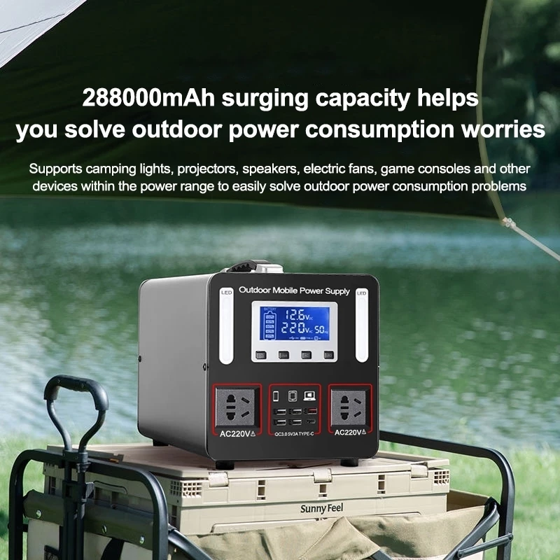EXPOSE 1000W 988000mAh Solar Power Station 1000W 650W 300W Portable solar generator station – Image 3