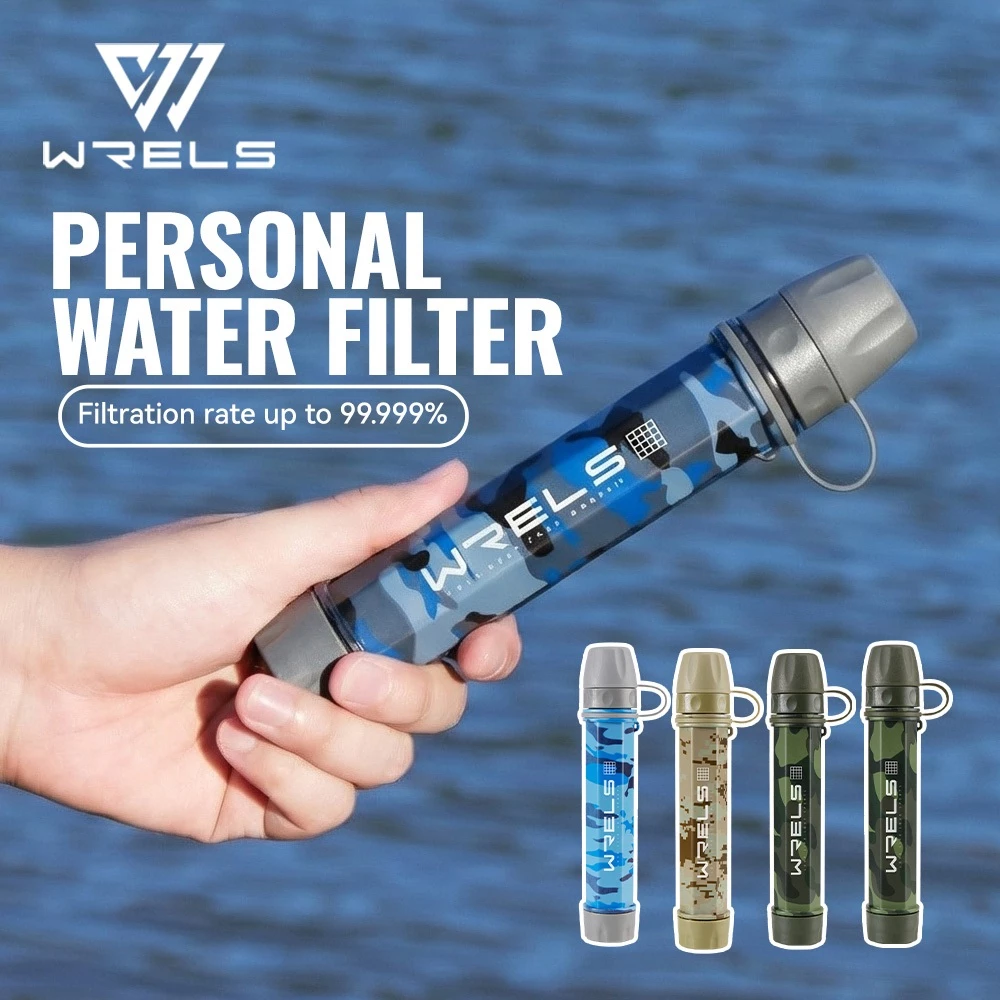 WRELS Outdoor Personal Water Filter Emergency Preparedness Portable Water Filtration Polygonal Camouflage Color WF04 – Image 2