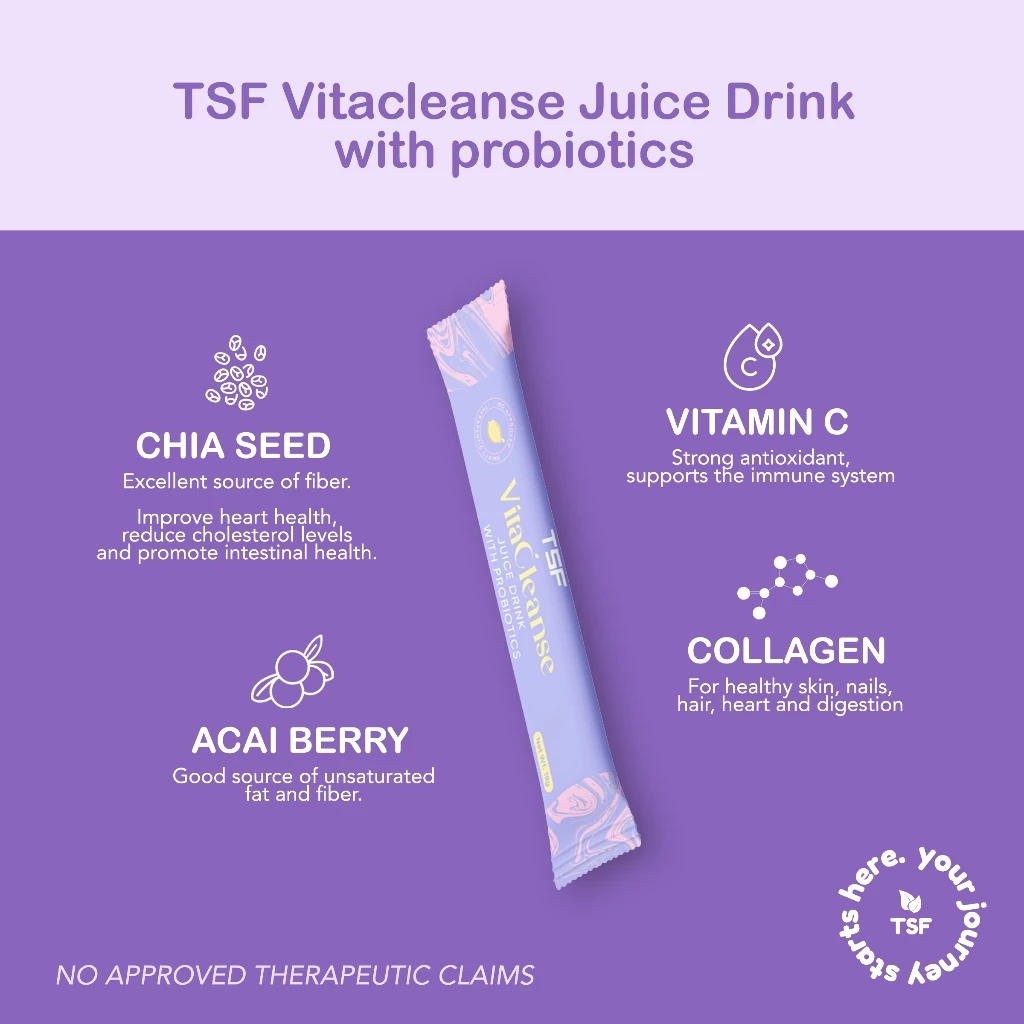TSF Vitacleanse Juice | 12-in-1 Wellness & Detox Juice | Probiotics | 1 Pouch – Image 4
