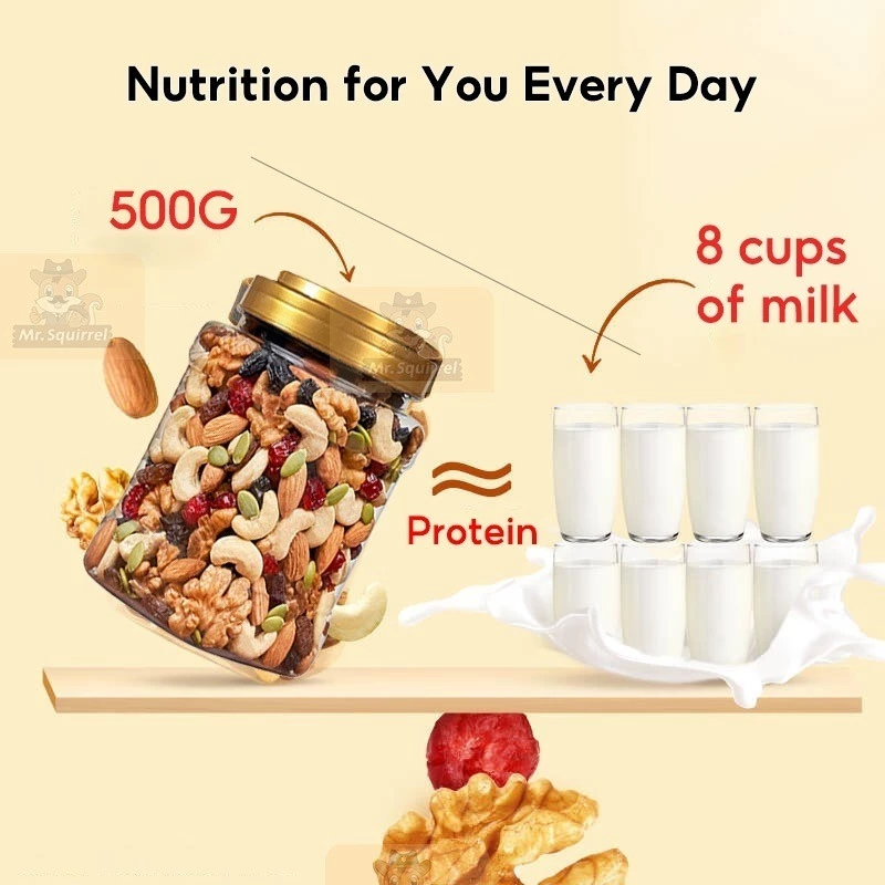 【Buy 1 Take 1】Mr.Squirrel 7 In 1 Mixed Nuts And Fruits 150g/250g/500g Trail Mix Fruit And Nut Daily – Image 5