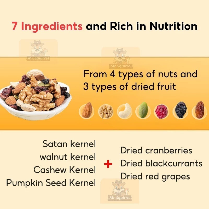 【Buy 1 Take 1】Mr.Squirrel 7 In 1 Mixed Nuts And Fruits 150g/250g/500g Trail Mix Fruit And Nut Daily – Image 3