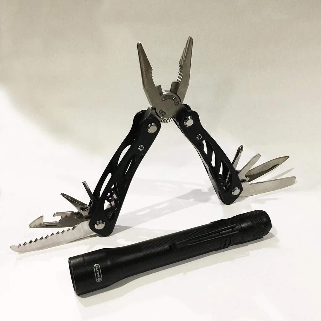 TACTIX Multi-Function Tool & Torch Set Black ME950028 – Image 1