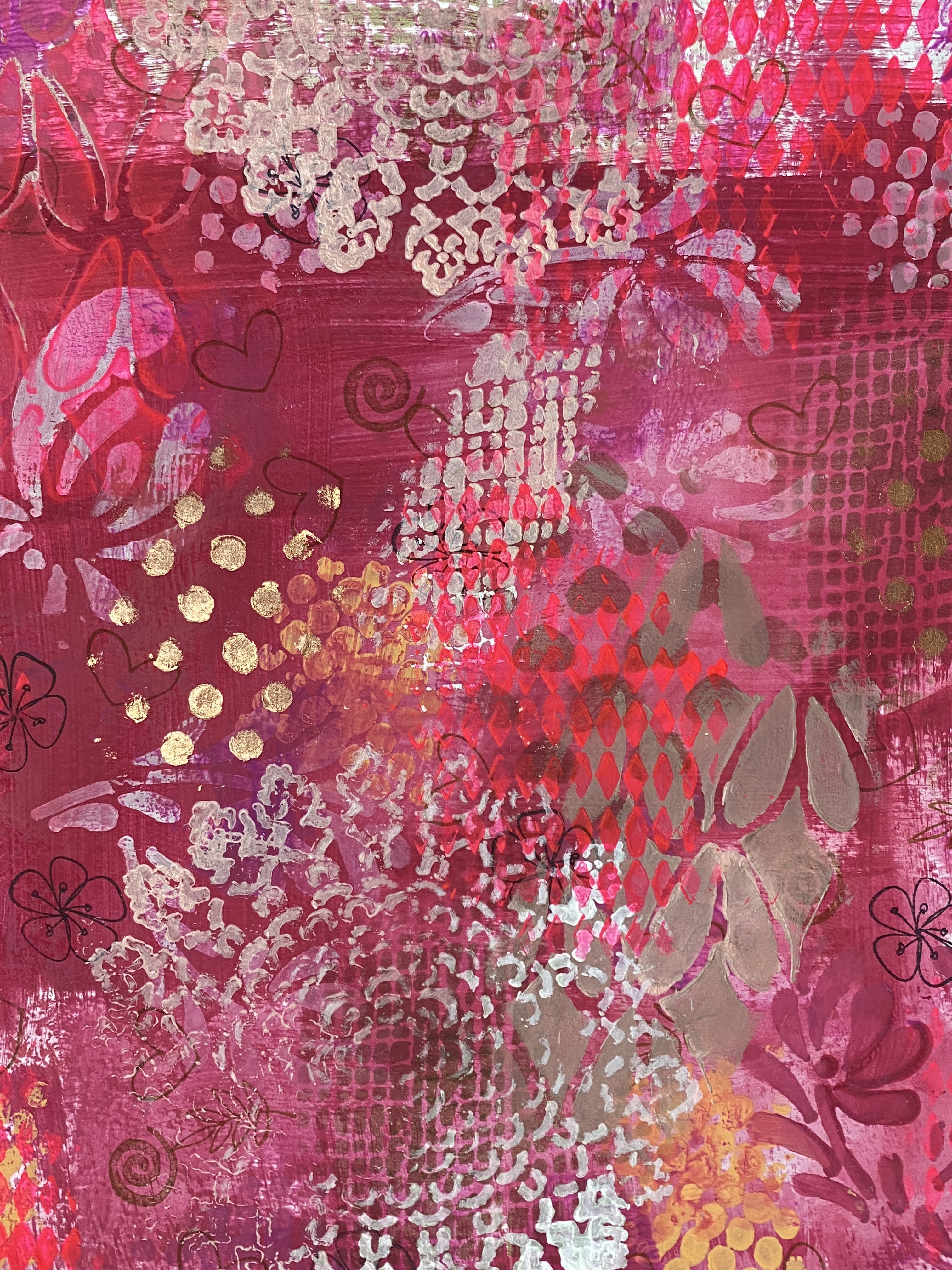 Pink Mixed Media Papers - 5 Designs – Image 5
