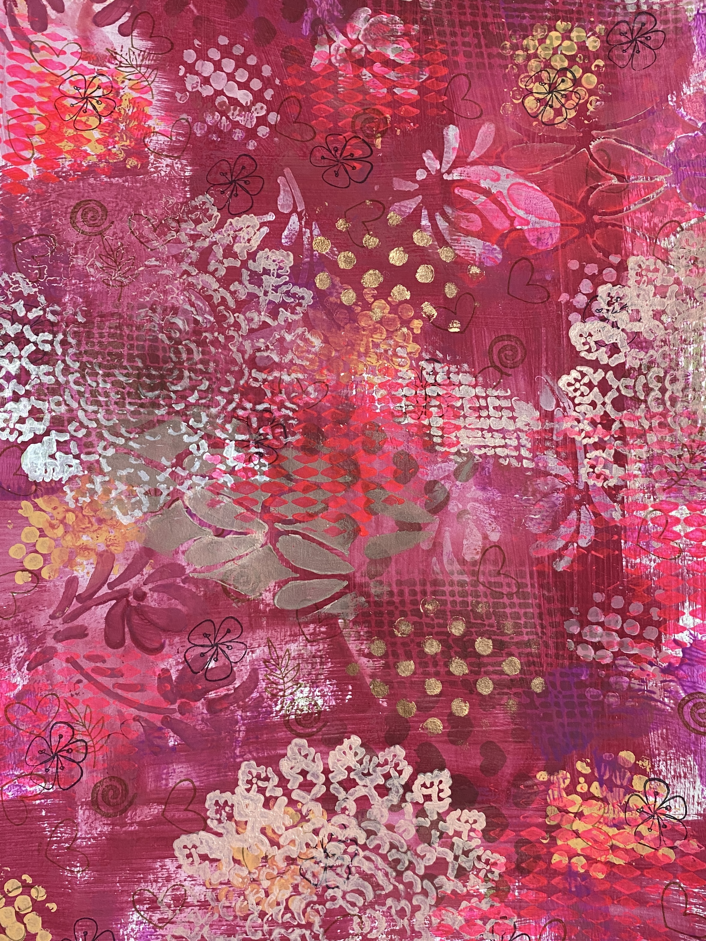 Pink Mixed Media Papers - 5 Designs – Image 3