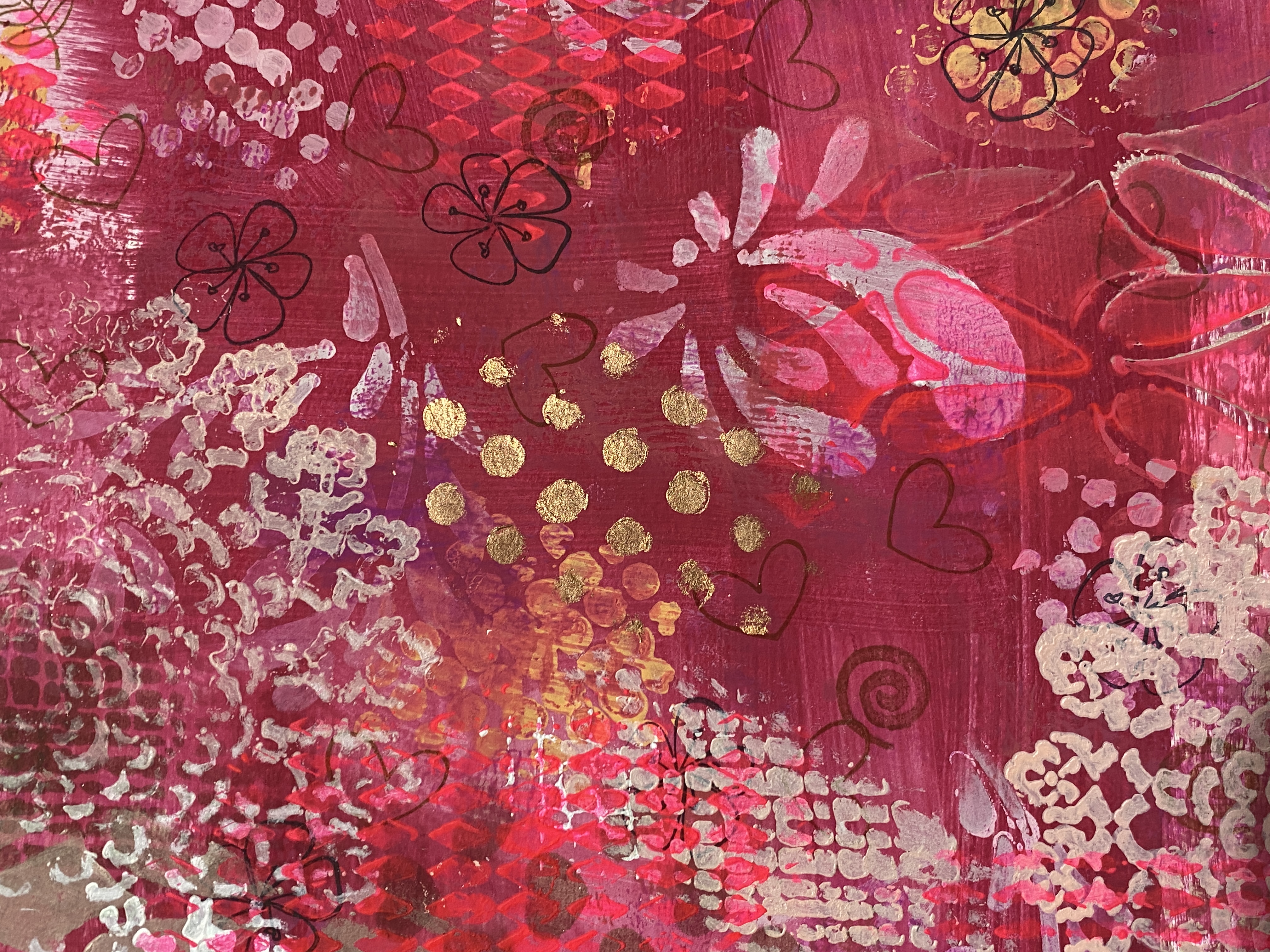 Pink Mixed Media Papers - 5 Designs – Image 4