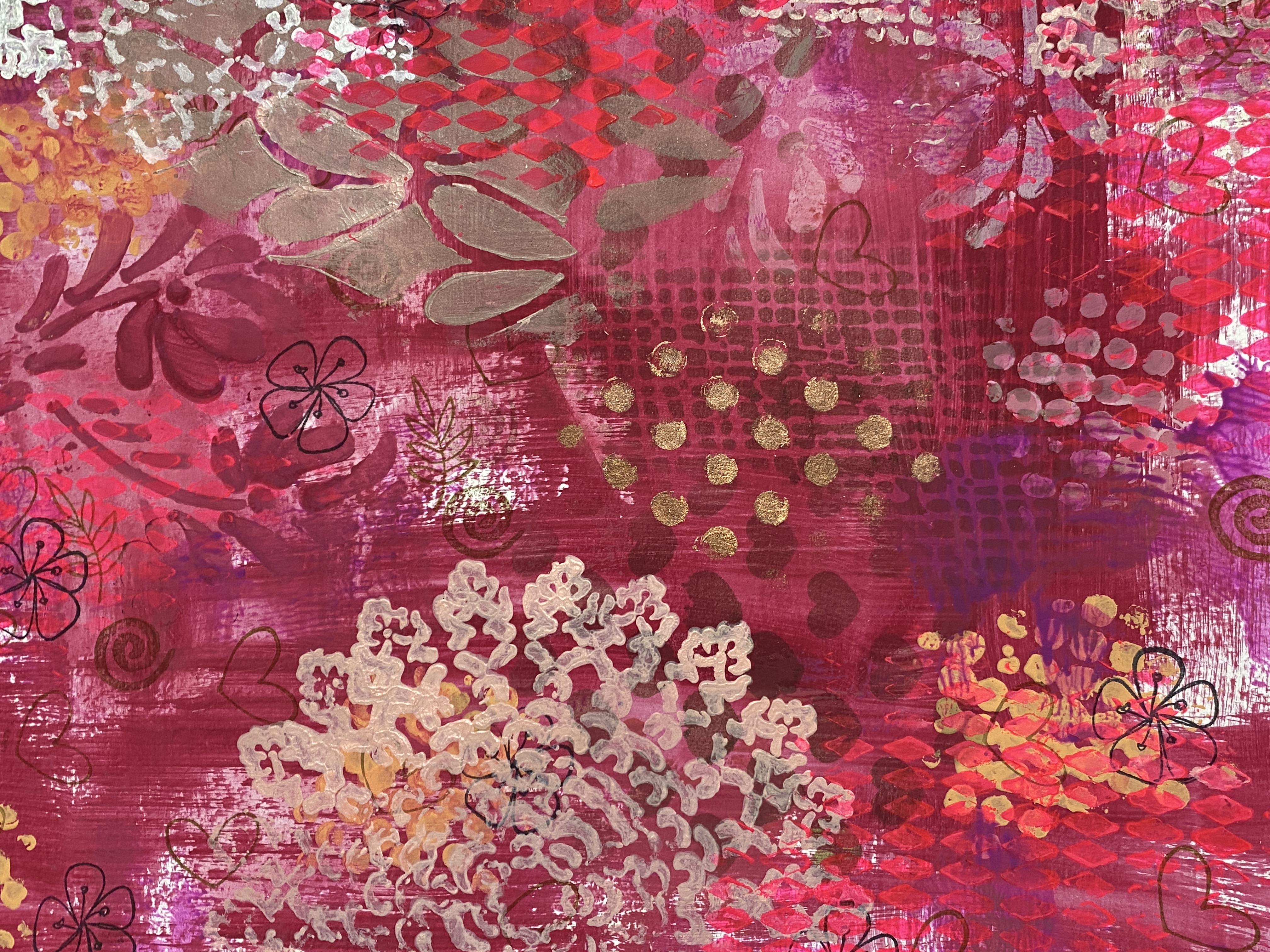 Pink Mixed Media Papers - 5 Designs – Image 2