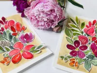 Botanical Inspired - Mixed Media Workshop - Wendy Yutzy Art – Image 1