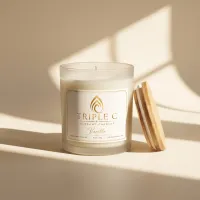 Vanilla Natural Coconut Wax Candle – 8 oz – Image 1