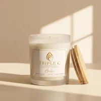Amber Natural Coconut Wax Candle – 8 oz – Image 1