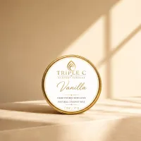 Vanilla Natural Coconut Wax Tin Candle – Image 1