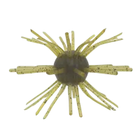 Sea Mine Urchin 2.5in - Green Pumpkin Blk Flake (3pk) – Firm Plastisol (Slow Sink), 44