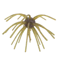 Sea Mine Urchin 4in - Green Pumpkin Blk Flake (3pk) – Firm Plastisol (Slow Sink), 28