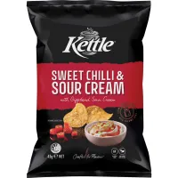 Kettle 45g – Chilli, Honey Soy Chicken, Sea Salt x 18 – Sweet Chilli & Sour Cream