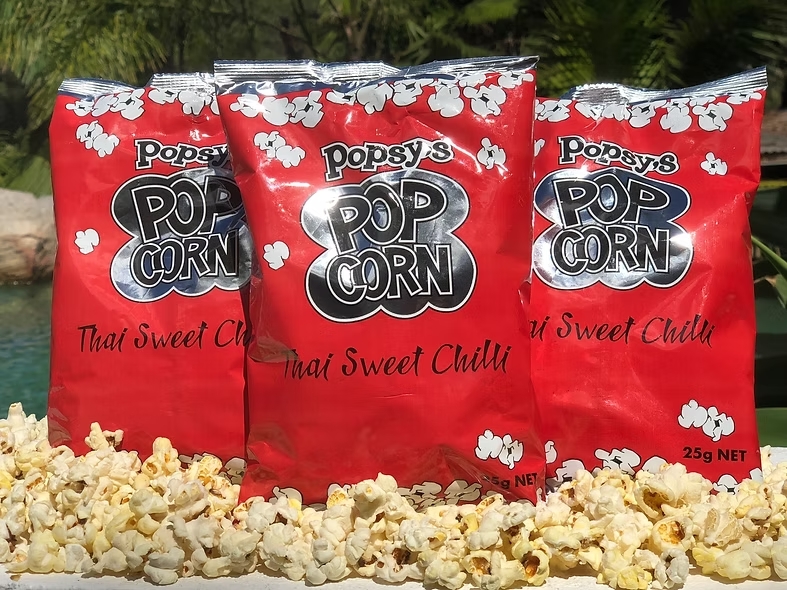 Popsy Popcorn 25g – BBQ, Chicken, Sweet Chilli, Sweet/Salty, Plain CODE -  2683 - 2687 - 2691 -7902 - 2689 – Sweet Chilli
