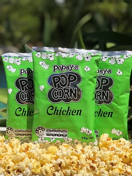 Popsy Popcorn 25g – BBQ, Chicken, Sweet Chilli, Sweet/Salty, Plain CODE -  2683 - 2687 - 2691 -7902 - 2689 – Chicken