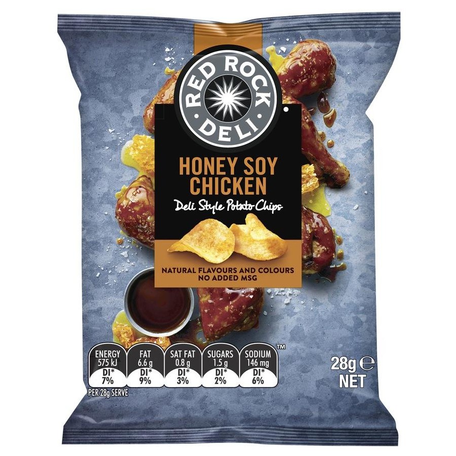 Red Rock Deli 28g x 18 CODE -  1800 - 13154 - 1802 – Honey Soy Chicken