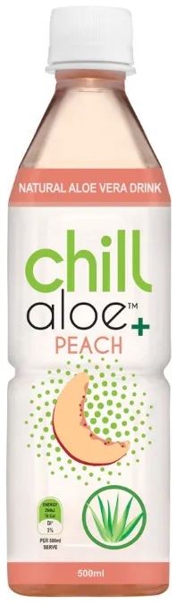 Chill Aloe – 500ml Grape, Lychee, Original, Peach, Watermelon CODE -  8463, 8464, 7280, 8465, 8590 – Peach