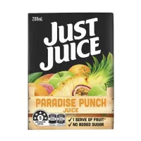 Just Juice 200ml - Apple, Orange, ABC, Paradise Punch CODE -  1277 - 1279 -1278 - 1281 – Paradise Punch
