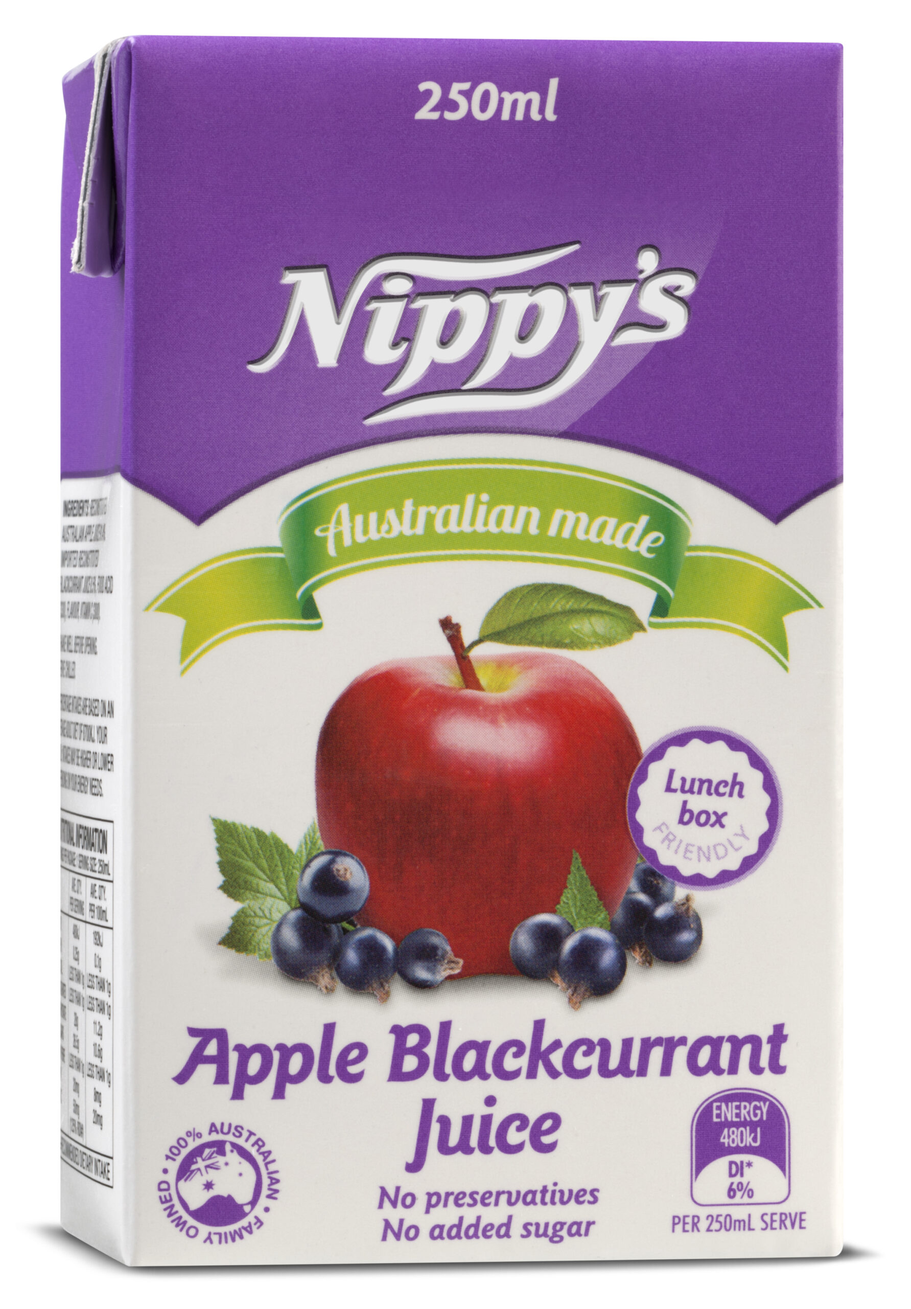 Nippy's 100% Juice 250ml – Apple Blackcurran, Apple, Orange – Apple Blackcurran