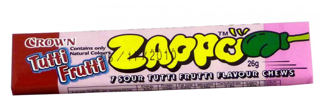 Zappo 26g - Grape, Strawberry, Tutti Fruiti, Cola & Watermelon CODE - 1100 - 1101 - 1102 - 1104 - 1103 – Tutti Fruiti