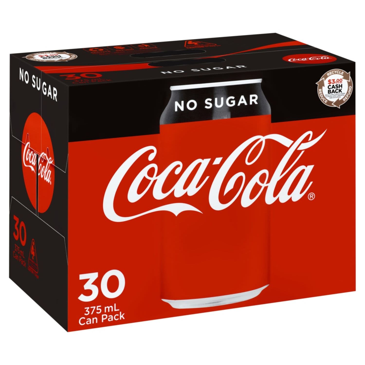 Coke {30pk} No Sugar Cans 375ml  CODE -  7009 – Image 1
