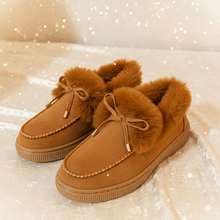 Caramel Cozy Fur Boots – Image 1