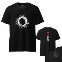 FOUND ICON + LOGO on Back - Unisex Short Sleeve V-Neck T-Shirt – Image 1