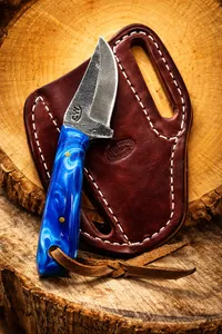 Southern Star Skinner Knife – 5.5 inches, Blue, Plain Leather