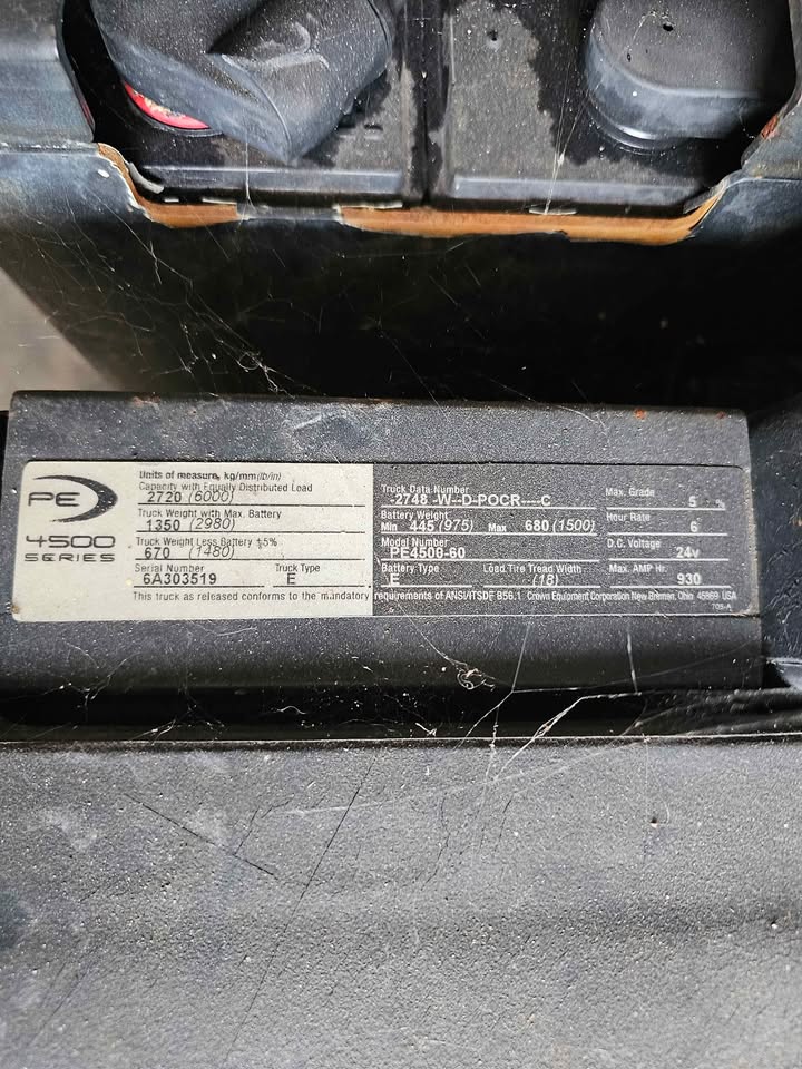 Crown PE Series Electric Pallet Jack – 24V Battery – Image 4