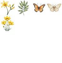 Golden Floral Meadow Clipart PNG - Extended License – Image 3