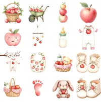 Apple Farm Woodland Clipart PNG - Extended License – Image 2