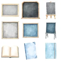 Back to School Supplies Clipart PNG - Extended License – Image 2