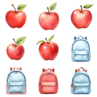 Back to School Supplies Clipart PNG - Extended License – Image 5