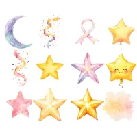 Whimsical Birthday Celebration Clipart PNG - Extended License – Image 7
