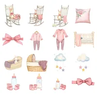 Blush Baby Nursery Clipart PNG - Extended License – Image 4