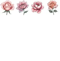 Blush Ink Floral Clipart PNG - Extended License – Image 3