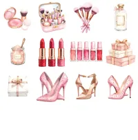 Blush Glam Holiday Clipart PNG - Extended License – Image 3