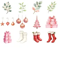 Blush Luxe Holiday Clipart PNG - Extended License – Image 3