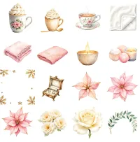 Blush Luxe Holiday Clipart PNG - Extended License – Image 2